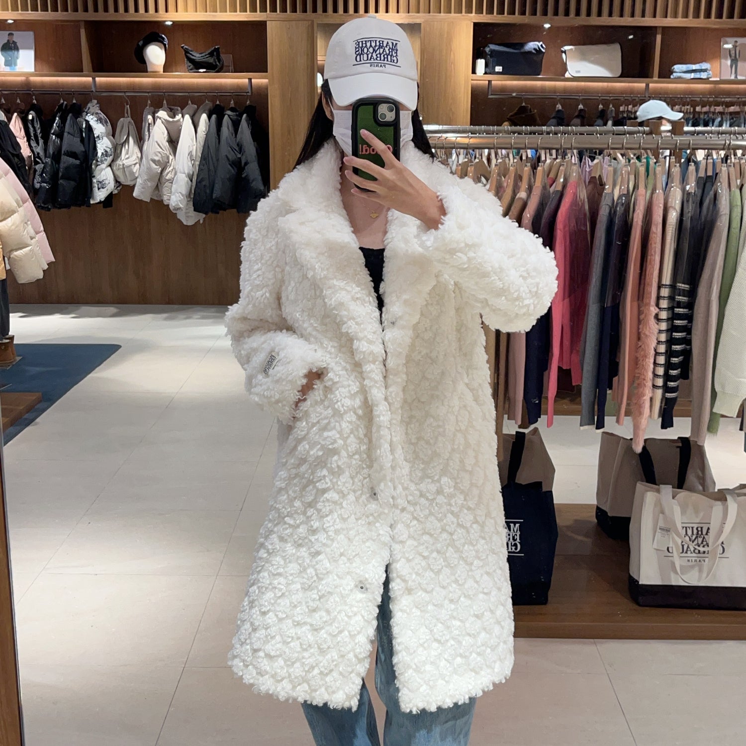 韓國 Marithe Francois Girbaud W NU WEEK FAUX FUR COAT 【MF245】