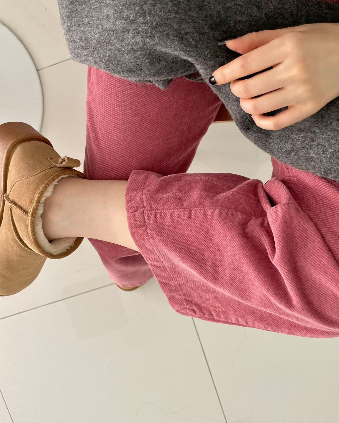 韓國 HowLuk 牛仔褲 刷薄毛 (冬季款)【H269】