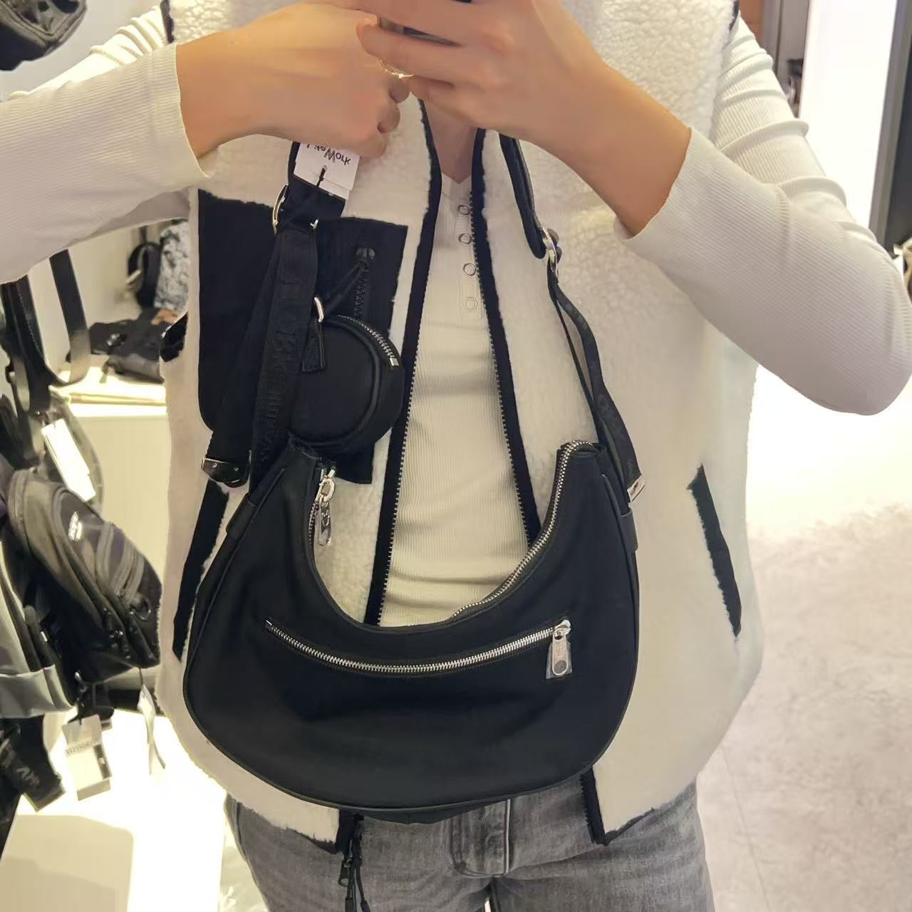 韓國 LifeWork Women's Essential Radogram Leather Hobo Bag【LW049】