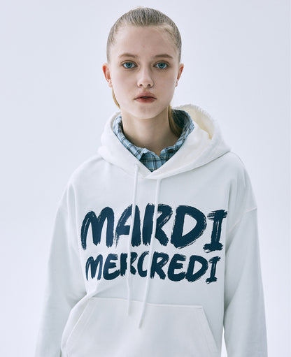 韓國 Mardi Mercredi Hoody Brush Logo Contrast【MM182】