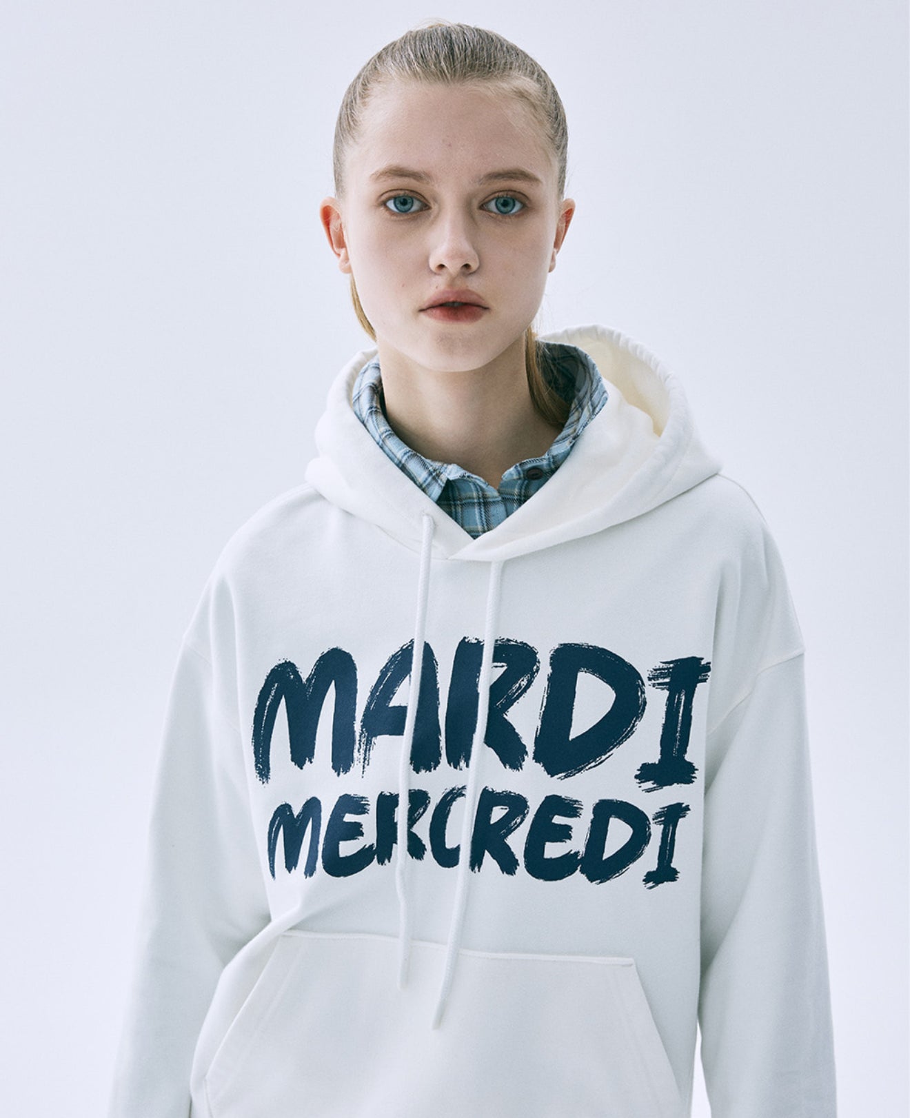 韓國 Mardi Mercredi Hoody Brush Logo Contrast【MM182】