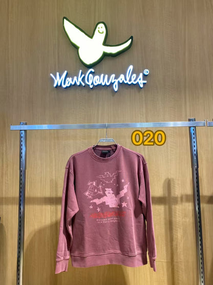 韓國 Mark Gonzales BAD ANGEL Graphic Pigment Sweatshirt【MG126】