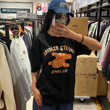 韓國 Ambler Jelly Bear Overfit Short Sleeve T-Shirt【AR025】 - STT Mall HK 靚太網購