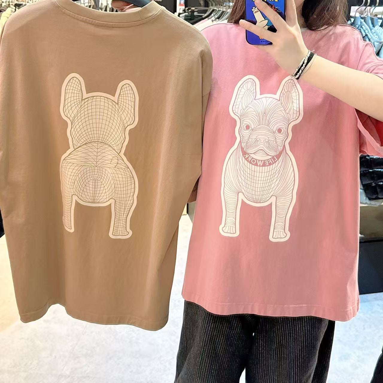 韓國 LifeWork Silk Radok Print Short Sleeve T-Shirt【LW041】