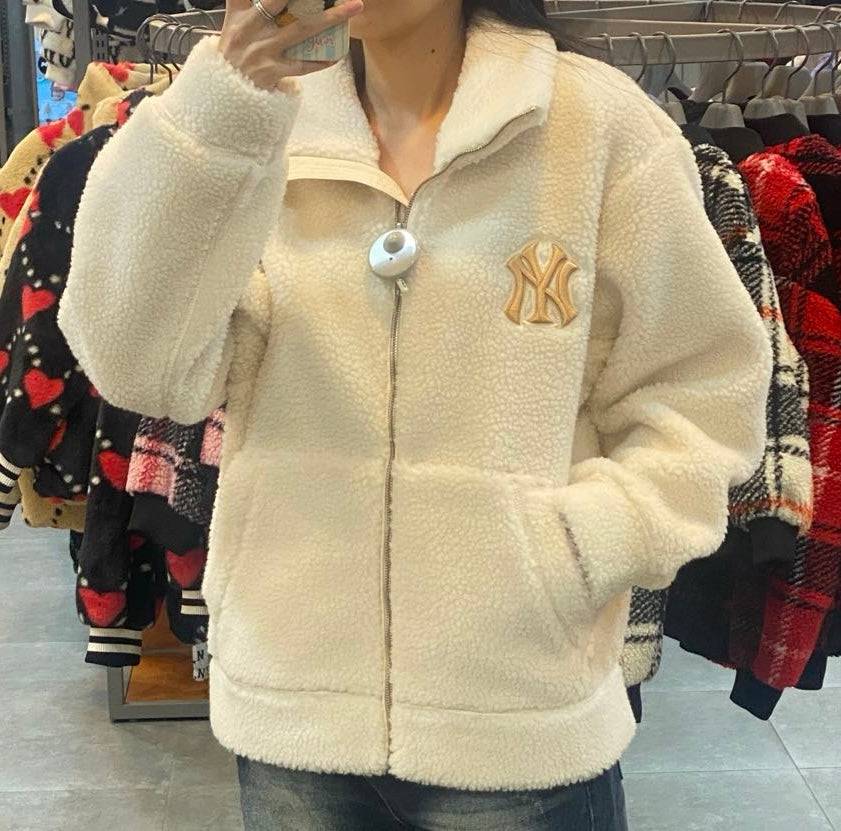 韓國 MLB Mega Logo Fleece Jacket 【MB005】 - STT Mall HK 靚太網購