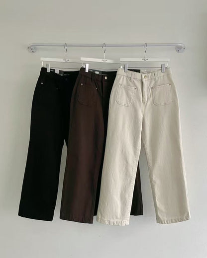 韓國 HowLuk 牛仔褲 刷薄毛  (冬季款)【H265】