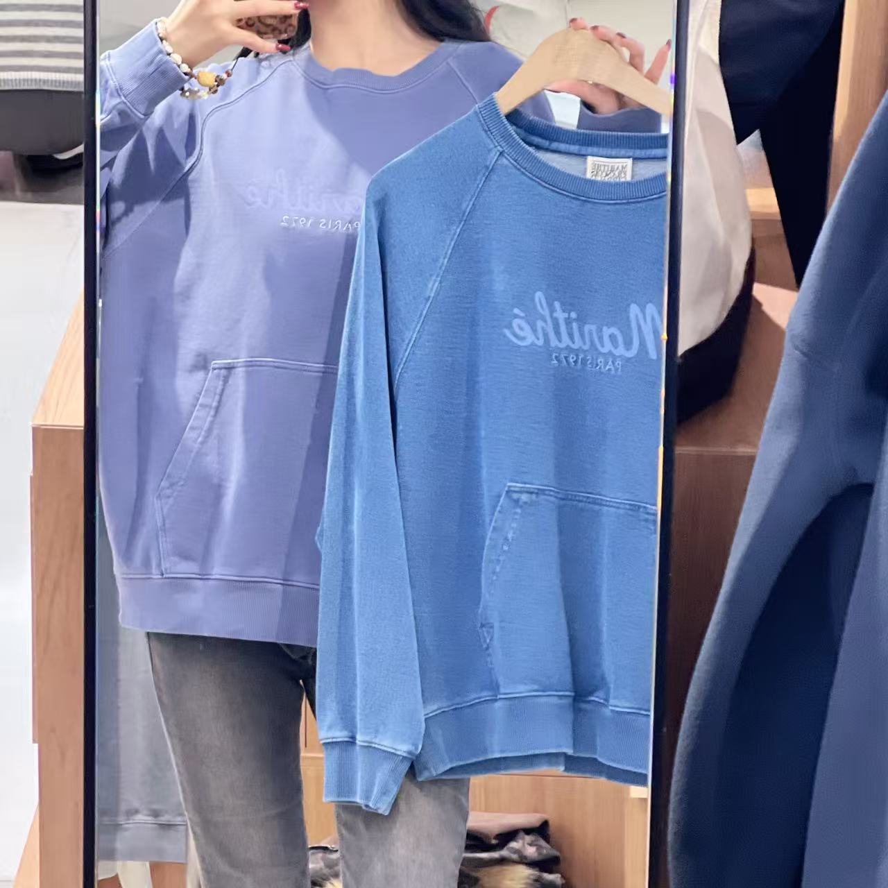 韓國 Marithe Francois Girbaud Garment Dyed Oversized Sweatshirt【MF676】