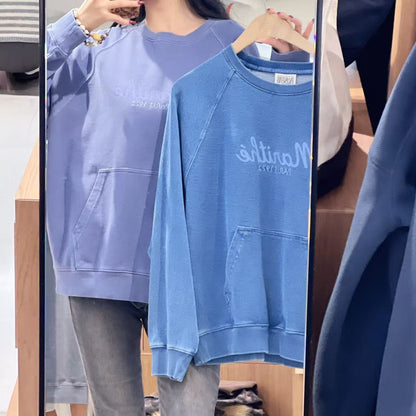 韓國 Marithe Francois Girbaud Garment Dyed Oversized Sweatshirt【MF676】