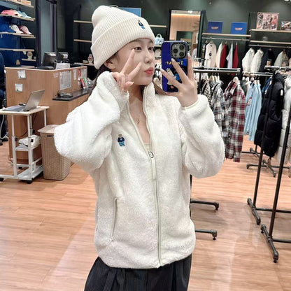 韓國 Who.A.U Steve Fur Fleece Zip-Up【WA245】