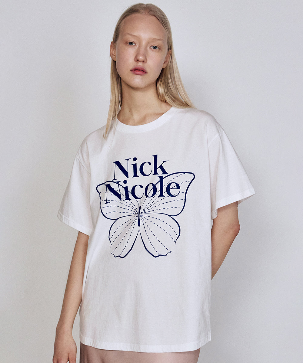 韓國 Nick Nicole Big Butterfly Sleeve Top【NK027】