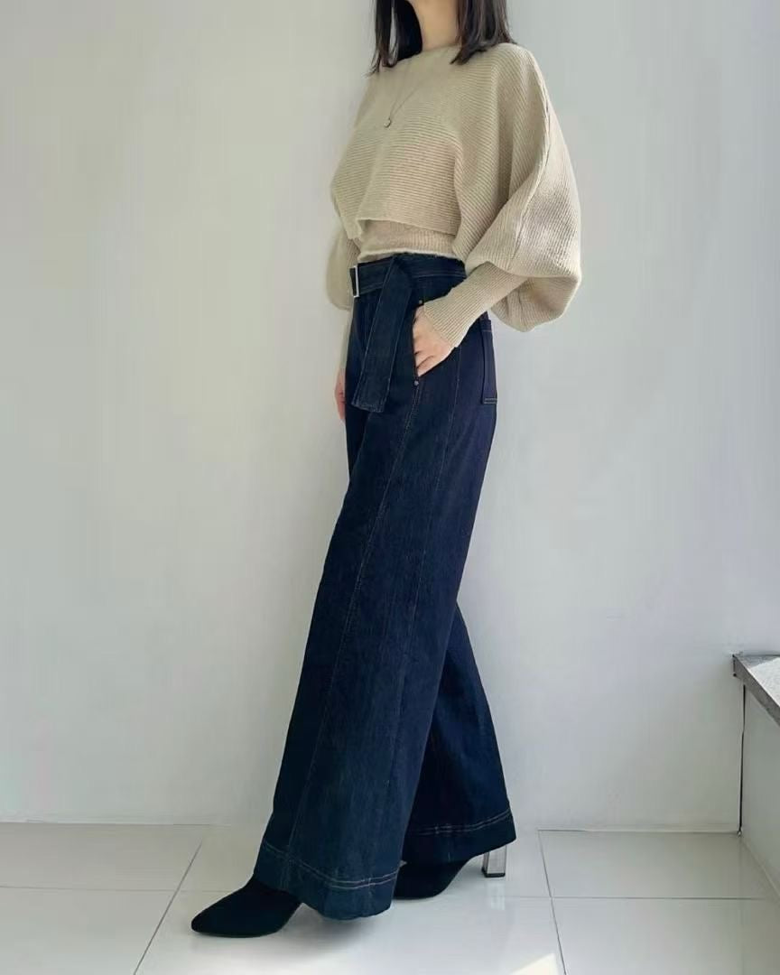 韓國 HowLuk 牛仔褲 刷薄毛  (冬季款)【H2558】