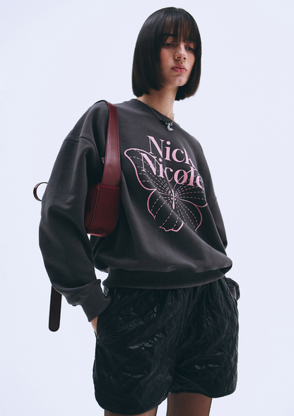 韓國 Nick Nicole BUTTERFLY SIGNATURE SWEATSHIRT【NN041】