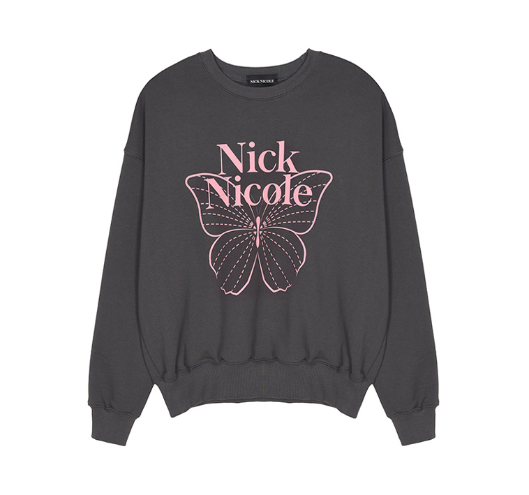 韓國 Nick Nicole BUTTERFLY SIGNATURE SWEATSHIRT【NN041】