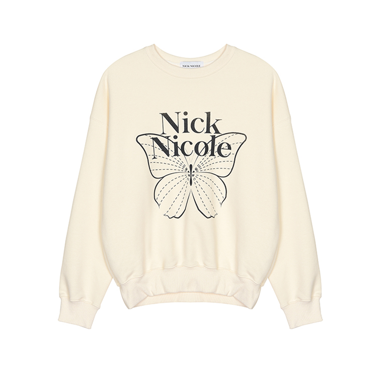 韓國 Nick Nicole BUTTERFLY SIGNATURE SWEATSHIRT【NN041】