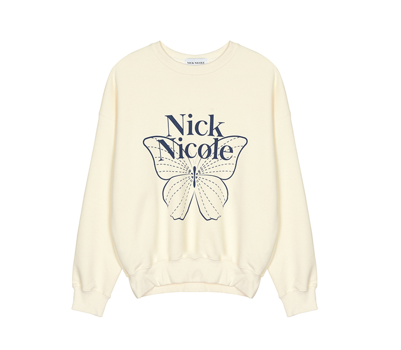 韓國 Nick Nicole BUTTERFLY SIGNATURE SWEATSHIRT【NN041】