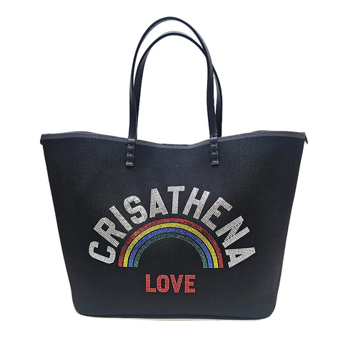 Crisathena Glam RainBow Love Large Tote Bag【SS070】