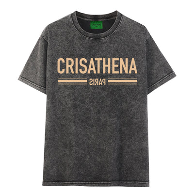 Crisathena Paris Stone Washed T-shirt【SM280】