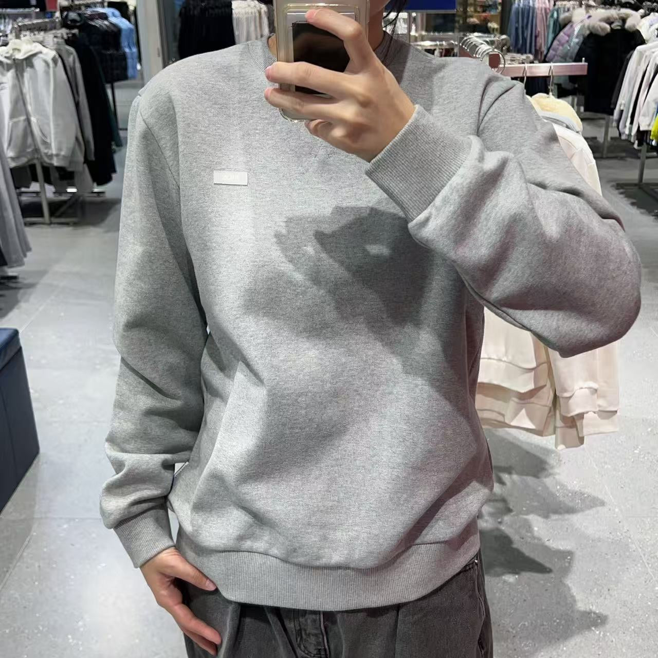 韓國 FILA Fleece Basic Small Logo Long Sleeve【FA058】