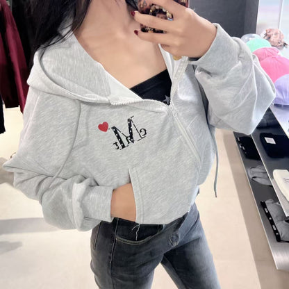 韓國 Mucent Lovrits Mini Heart Logo Hoodie Zip Up【MU126】