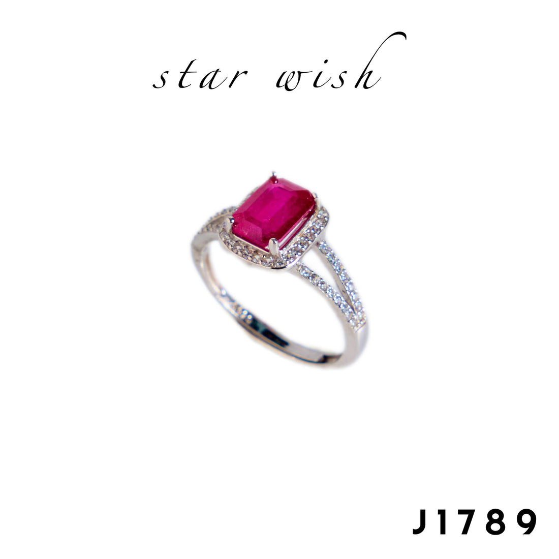 Star Wish S925銀 紅寶石戒指 J1789【SS524】
