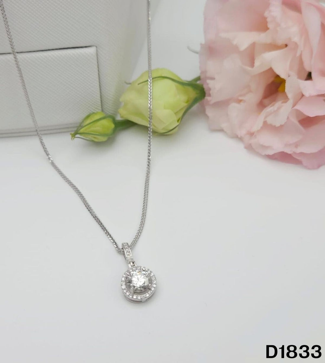 S925銀 莫桑鑽吊墜 D1833-1Ct【SS765】