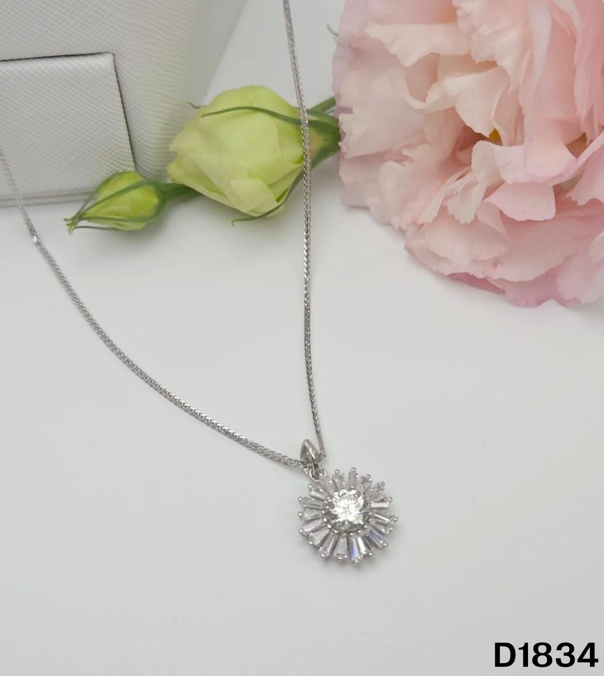 S925銀 莫桑鑽吊墜 D1834-1Ct【SS761】