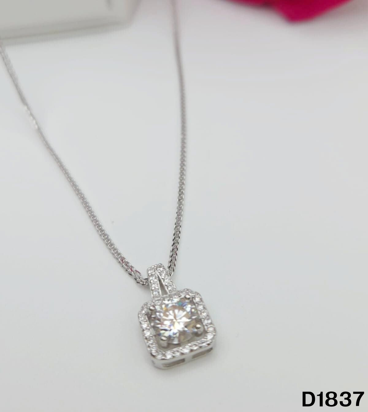 S925銀 莫桑鑽吊墜 D1837-1Ct【SS760】