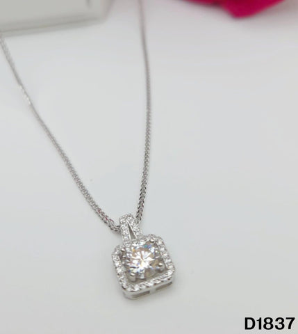 S925銀 莫桑鑽吊墜 D1837-1Ct【SS760】