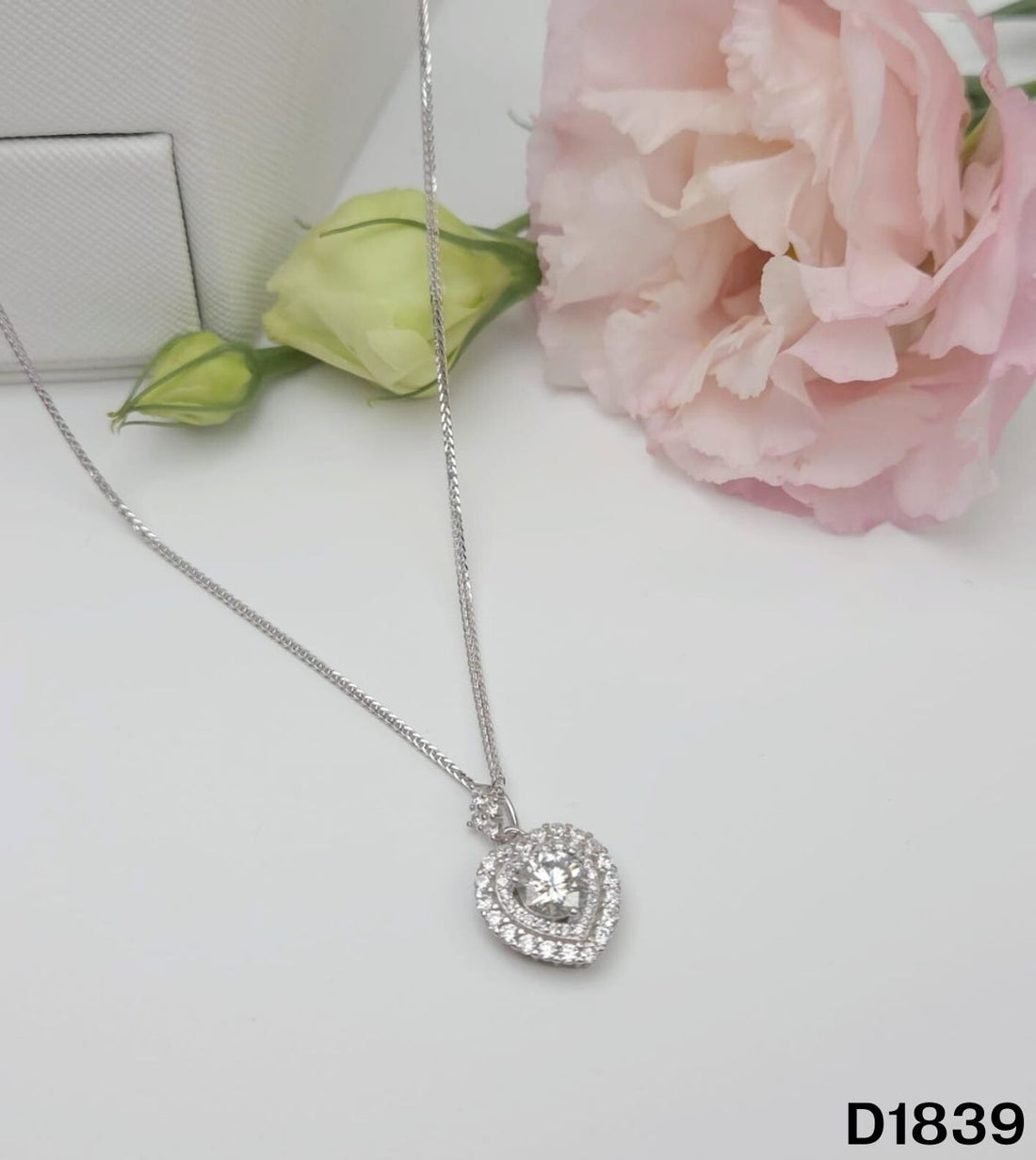 S925銀 莫桑鑽吊墜 D1839-1Ct【SS764】