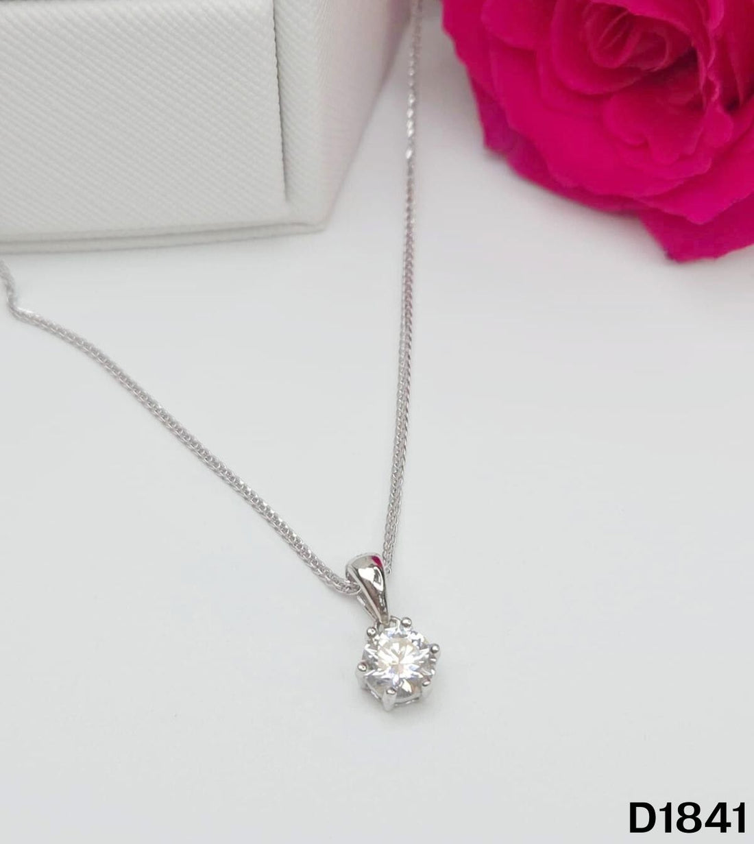 S925銀 莫桑鑽吊墜 D1841-1Ct【SS762】