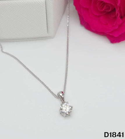 S925銀 莫桑鑽吊墜 D1841-1Ct【SS762】