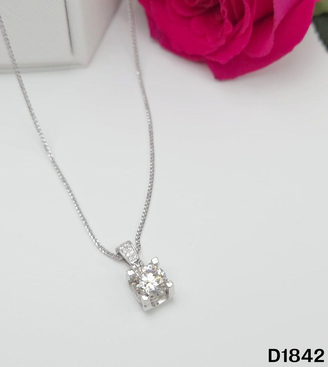 S925銀 莫桑鑽吊墜 D1842-2Ct【SS745】