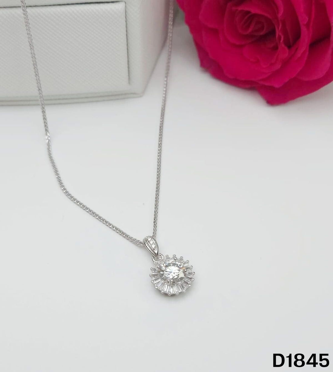 S925銀 莫桑鑽吊墜 D1845-1Ct【SS755】