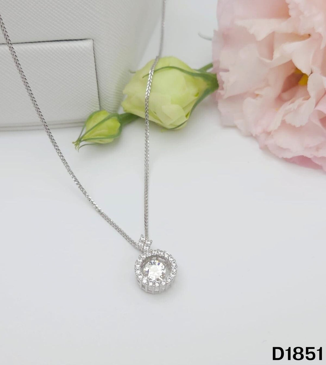 S925銀 莫桑鑽吊墜 D1851-1Ct【SS835】