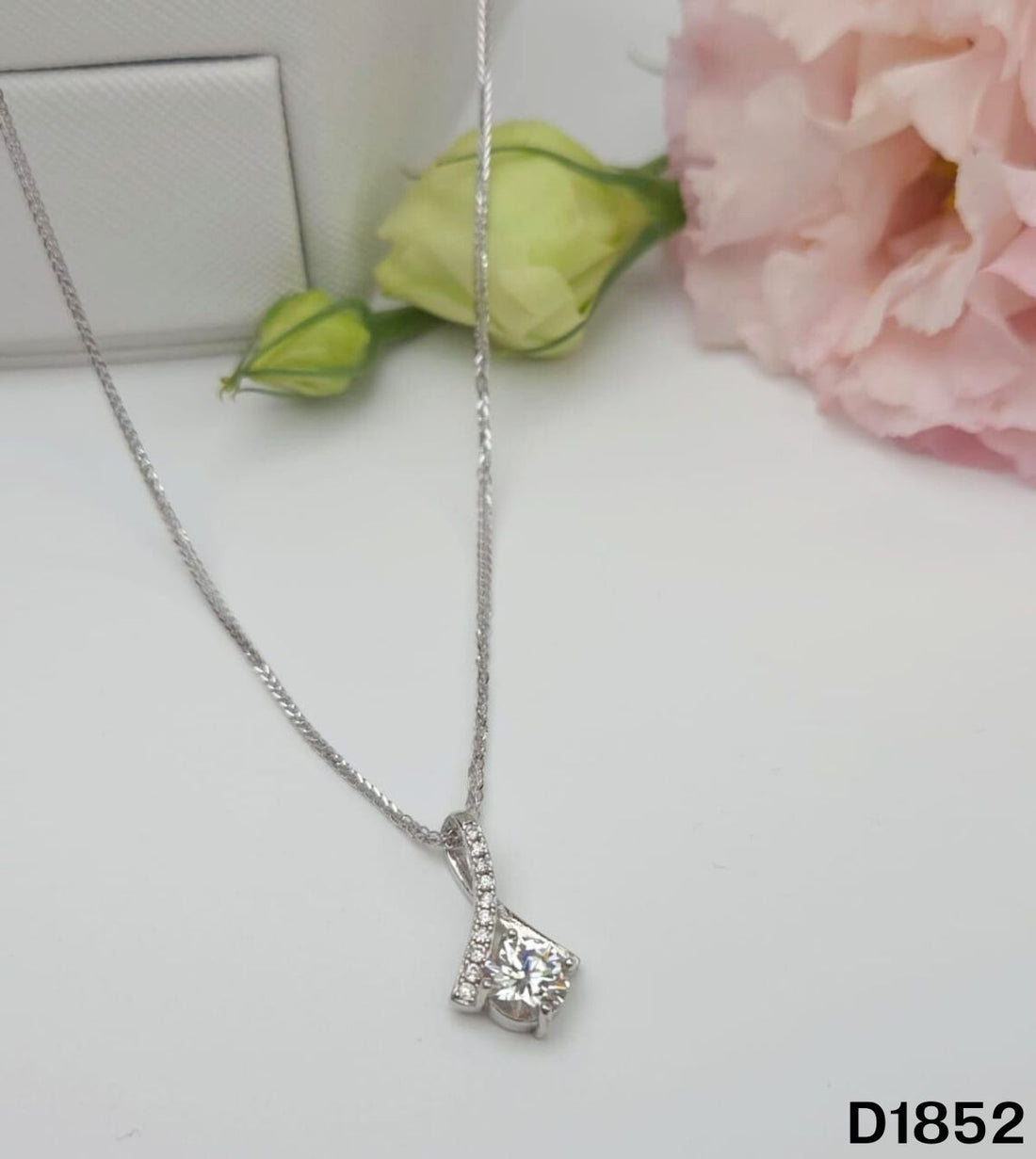 S925銀 莫桑鑽吊墜 D1852-1Ct【SS834】