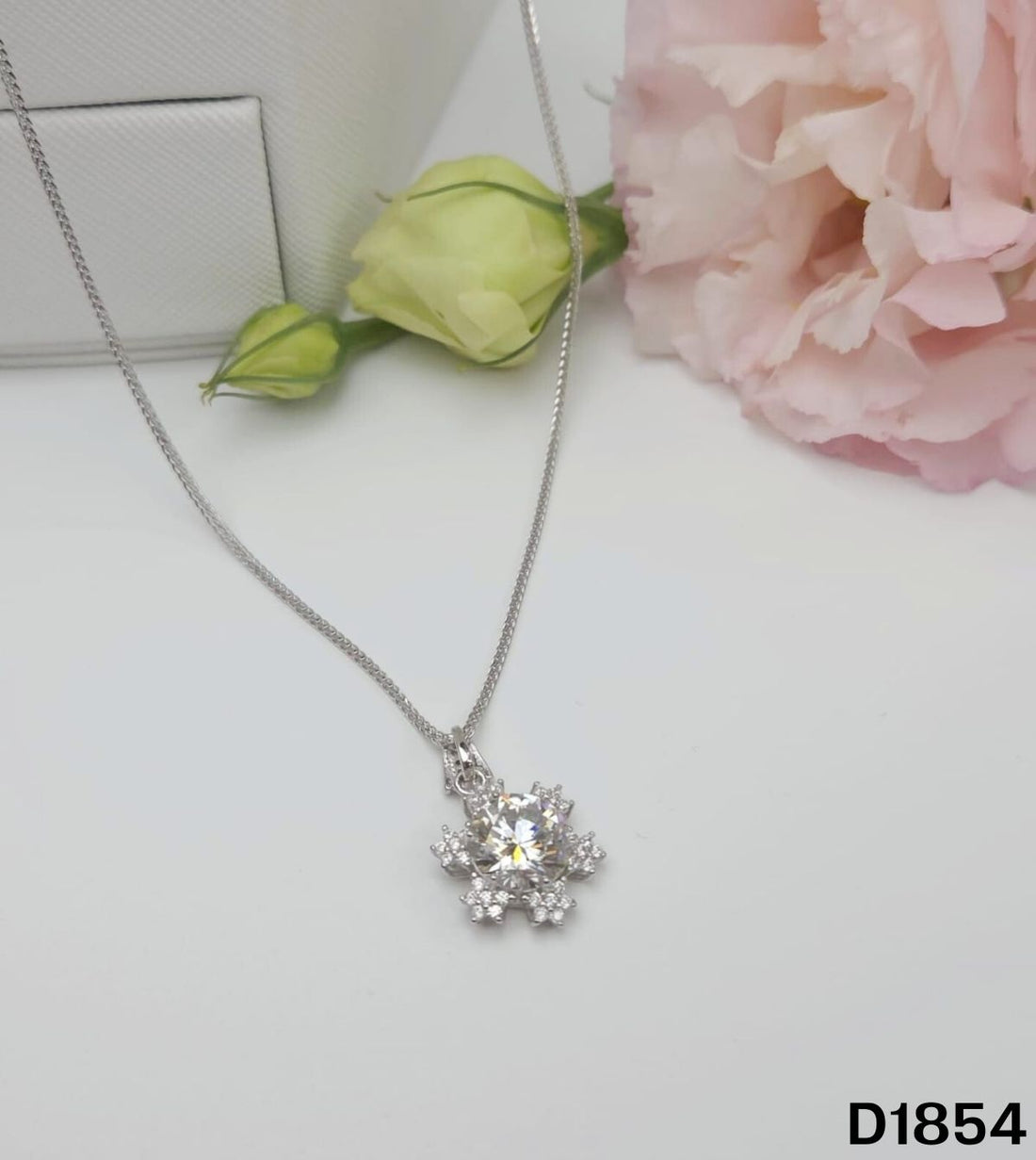 S925銀 莫桑鑽吊墜 D1854-3Ct【SS749】