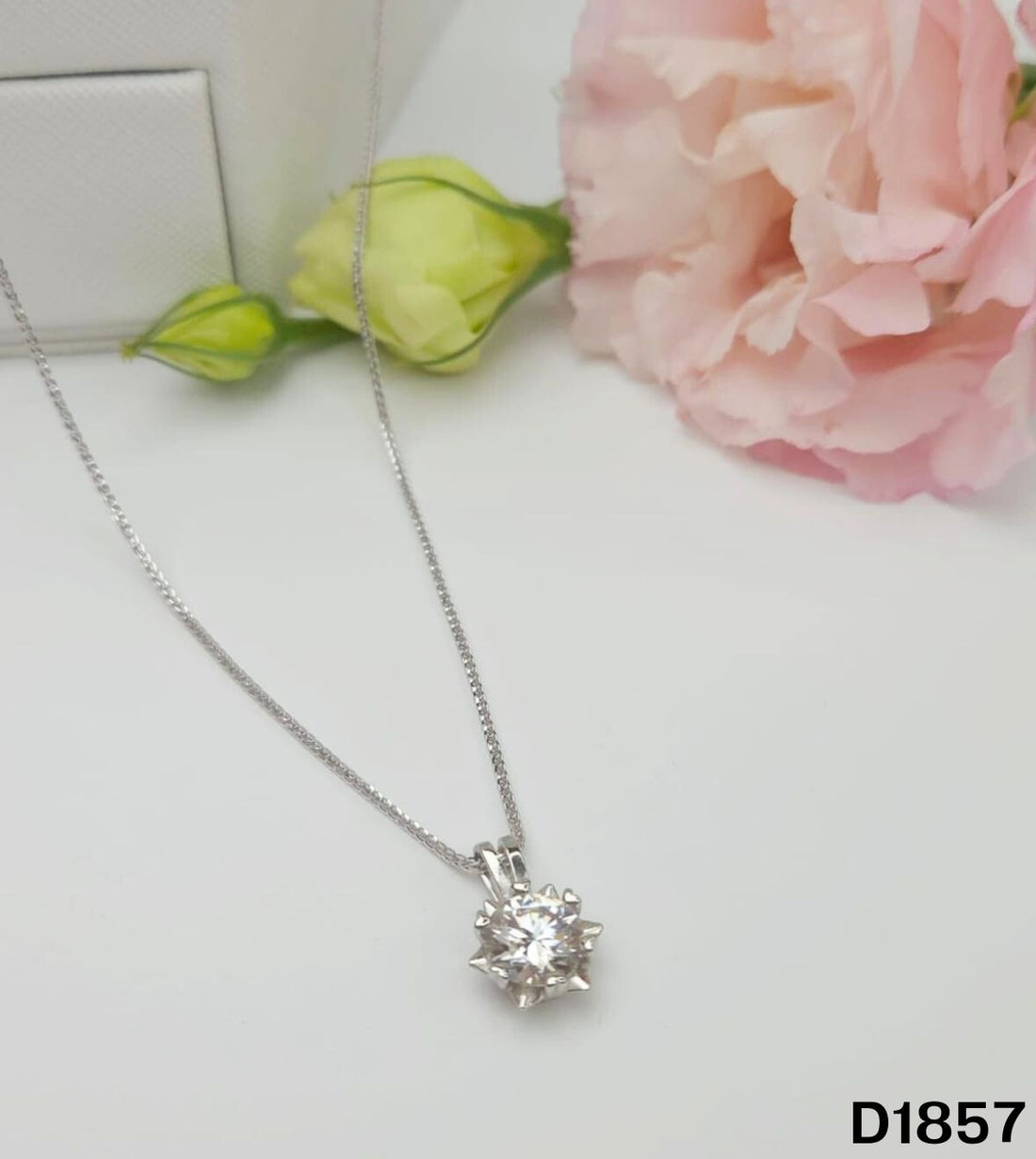 S925銀 莫桑鑽吊墜 D1857-2Ct【SS756】