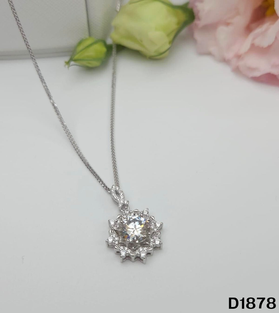 S925銀 莫桑鑽吊墜 D1878-2Ct【SS754】