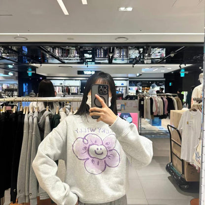 韓國 Wacky Willy Big Flower Graphic Sweater【WW072】