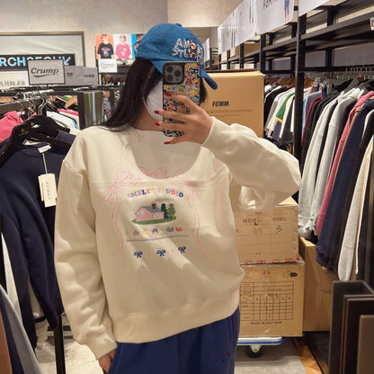 韓國 Ambler Ribbon House Sweatshirt【AR042】 - STT Mall HK 靚太網購