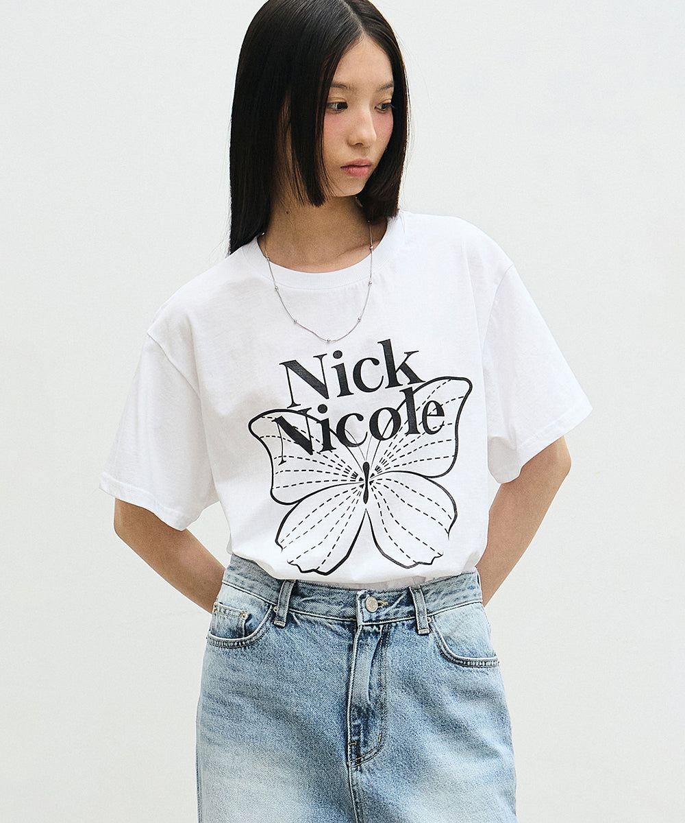 韓國 Nick Nicole Big Butterfly Sleeve Top【NK027】