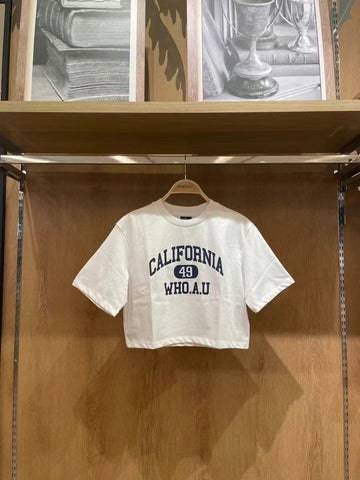 韓國 Who.A.U California Crop T-shirt【WA140】