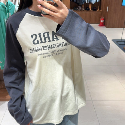 韓國 Marithe Francois Girbaud PARIS RAGLAN LONG SLEEVE【MF389】