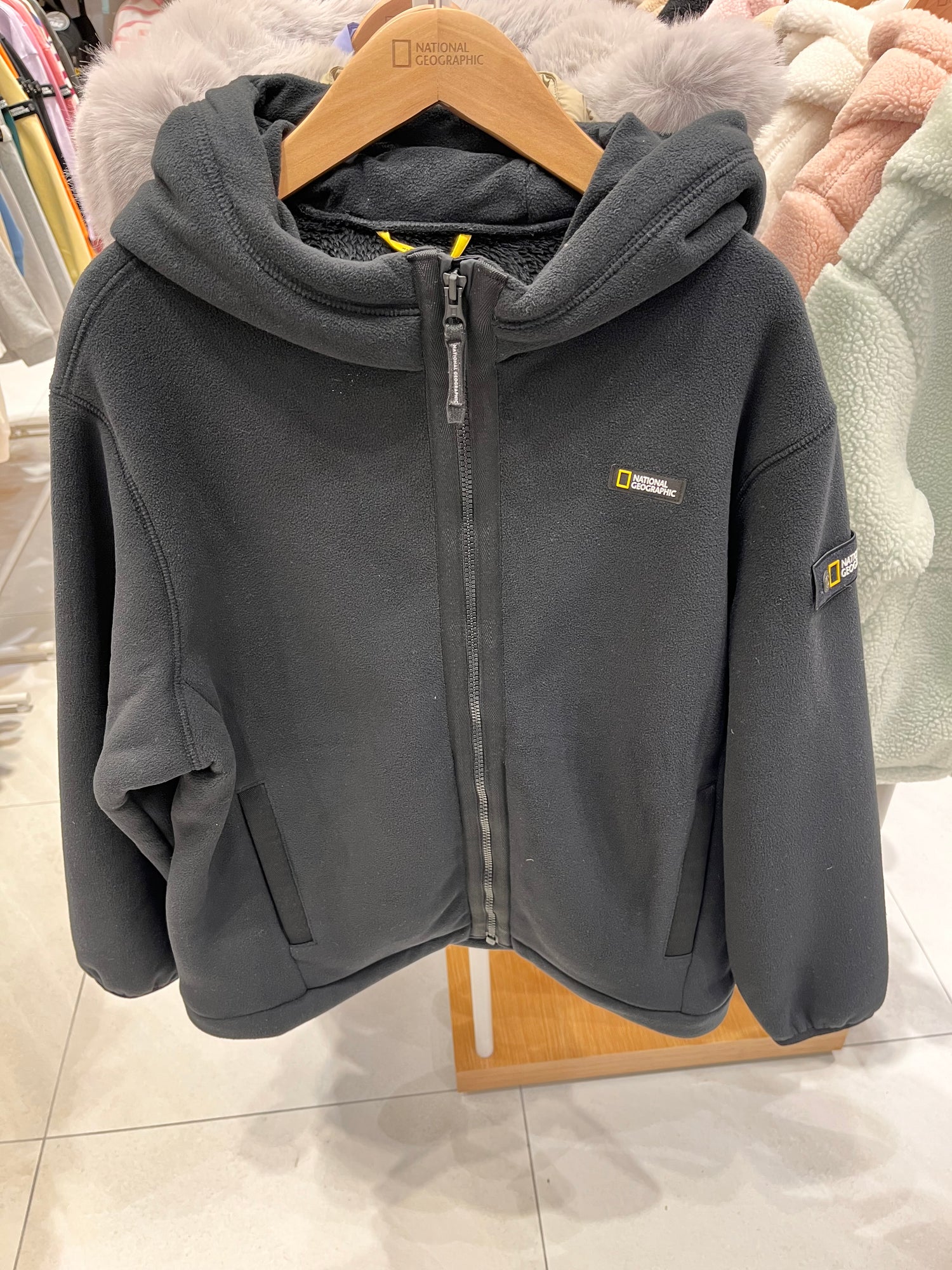 韓國 National Geographic Basic Hoodie Fleece Jacket【NG137】