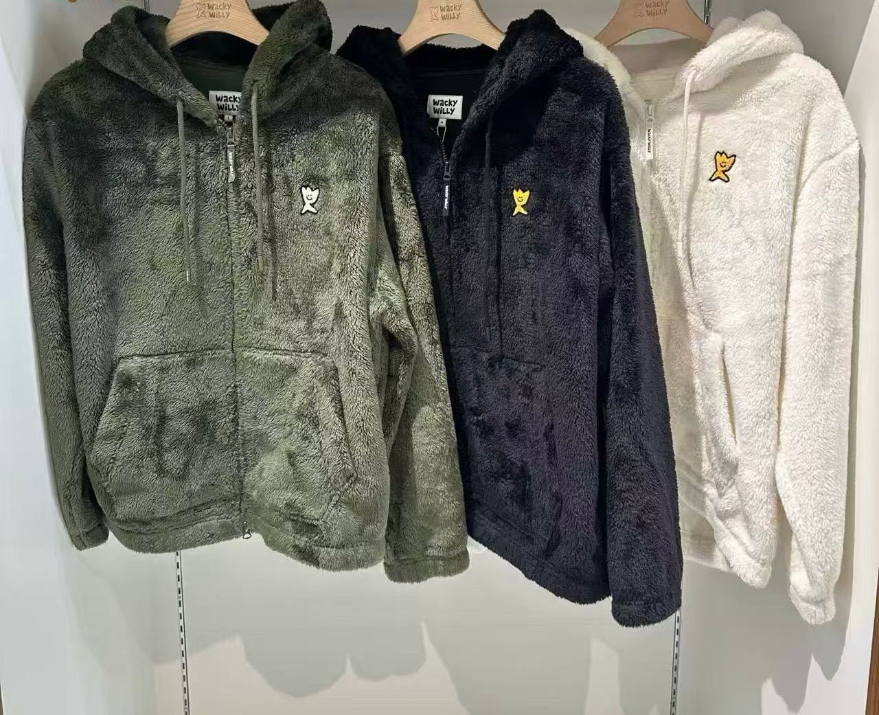 韓國 Wacky Willy Hooded Fleece Jumper【WW101】