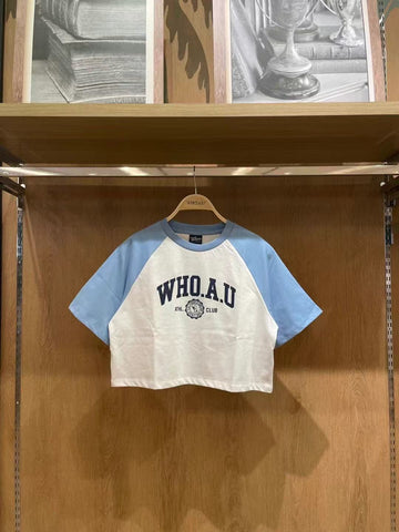 韓國 Who.A.U ATHL Crop T-shirt【WA139】