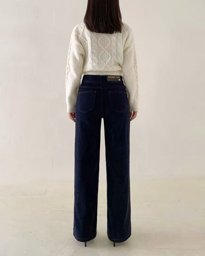 韓國 HowLuk 牛仔褲 刷薄毛  (冬季款)【H2566】