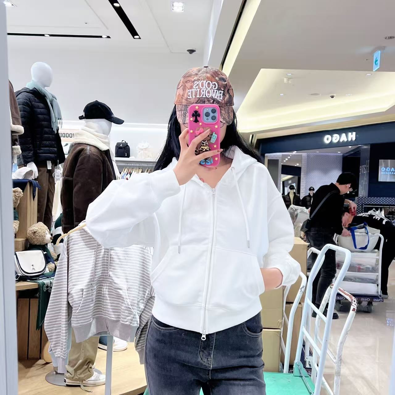 韓國 SPAO Women's 2-WAY Hooded Zip-Up【SP324】