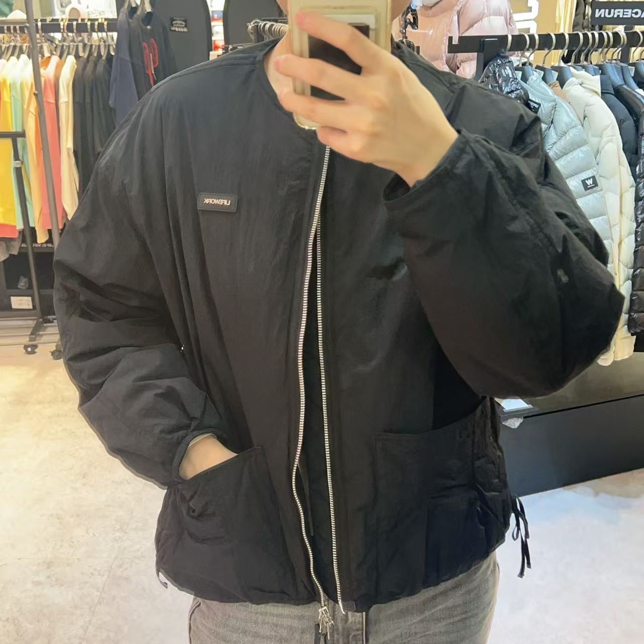 韓國 LifeWork Women's Modern Round Neck Lightweight Down Jumper (鴨絨)【LW004】