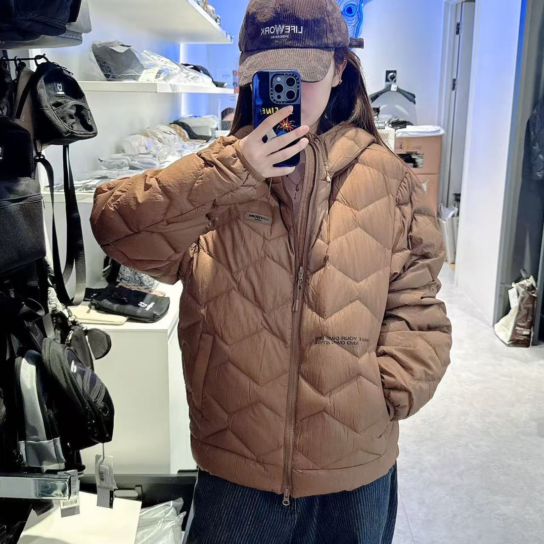 韓國 LifeWork Lite Rhombus Quilted Hooded Down Jumper (鴨絨)【LW020】